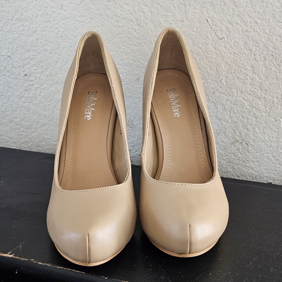 Bella Marie Womens Mindy - 1 Beige Almond Toe Classic Pump High Heel Size 7.5 - Picture 2 of 8